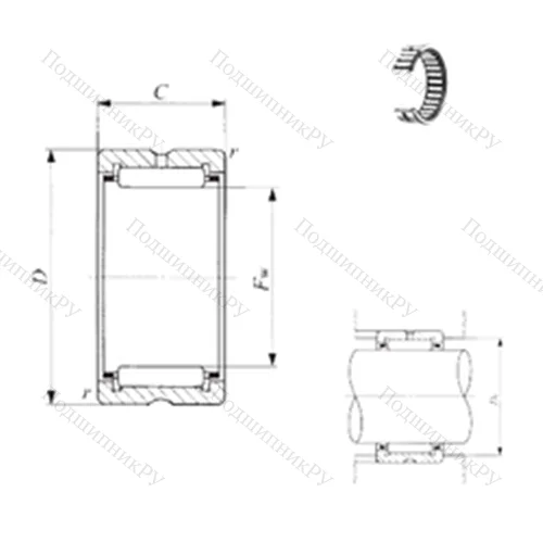 Подшипник игольчатый радиальный TAF 425220