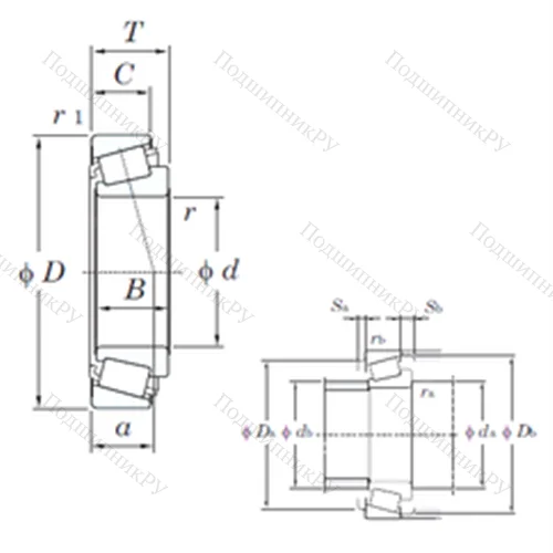 Подшипник роликовый радиально-упорный KESTR 3572LFTYR 1 от производителя  KOYO