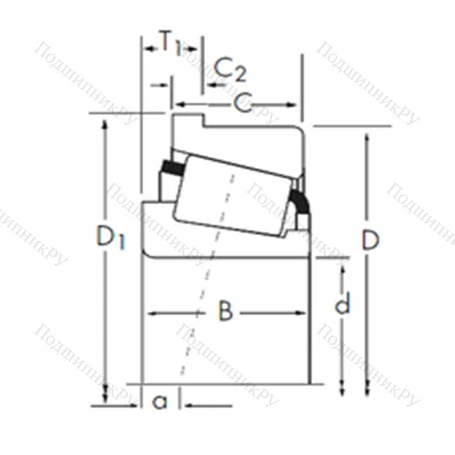 Подшипник роликовый радиально-упорный 14137A/14276-B от производителя  TIMKEN