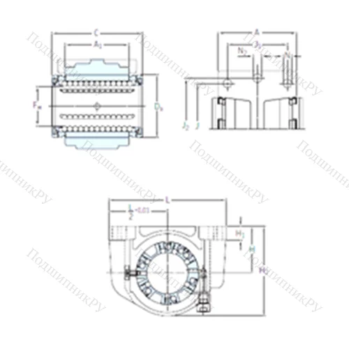 Подшипник шариковый линейный LUCE 25 от производителя  SKF Подшипник шариковый линейный LUCE 25 от производителя  SKF
