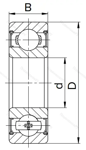 Шариковый однорядный подшипник 80101 (6001 ZZ) в Оренбурге