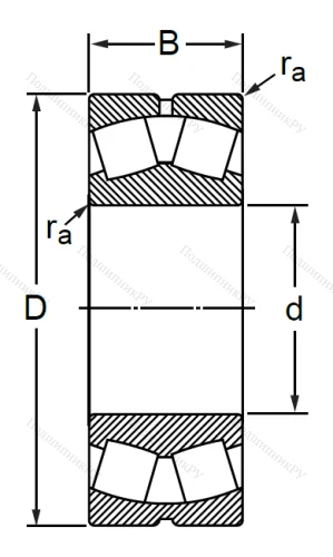 Сферический роликовый подшипник 3003122 AMH (23022 MBW 33) в Оренбурге