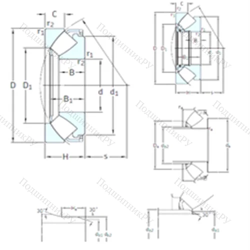 Подшипник роликовый упорно-радиальный 293/750 от производителя  SKF