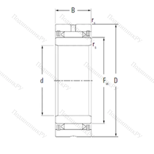 Подшипник игольчатый радиальный NA 3030