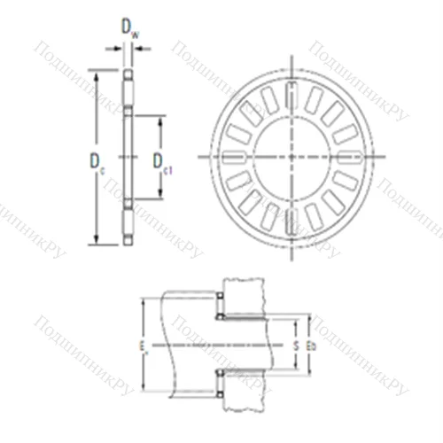 Подшипник игольчатый упорный NTA-411