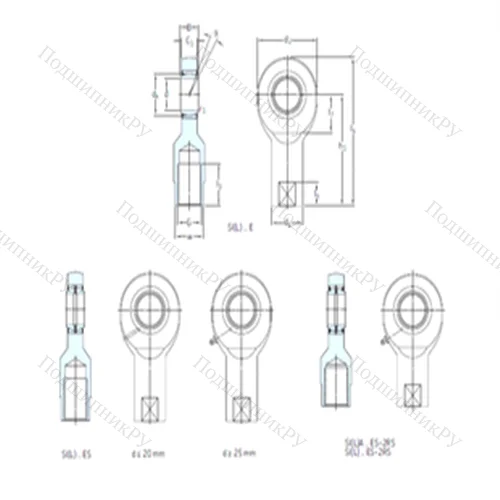 Подшипник скольжения сферический SI 45ES-2RS от производителя  SKF