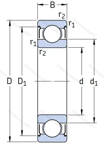 Однорядный шариковый подшипник W 604 2Z в Оренбурге