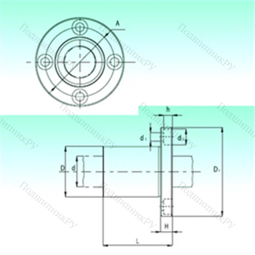 Подшипник шариковый линейный KBF 16
