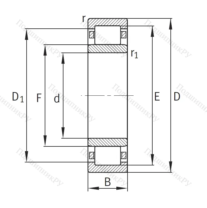 Роликовый цилиндрический подшипник