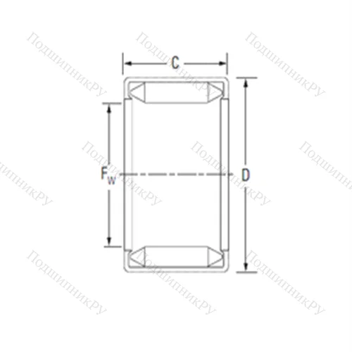 Подшипник игольчатый радиальный B 248 от производителя  KOYO Подшипник игольчатый радиальный B 248 от производителя  KOYO