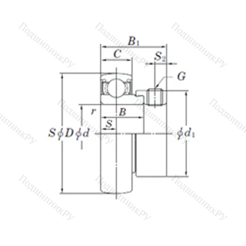 Подшипник шариковый радиальный SA 207-23