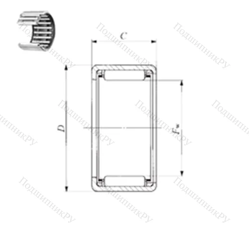 Подшипник игольчатый радиальный TLA 2030 Z