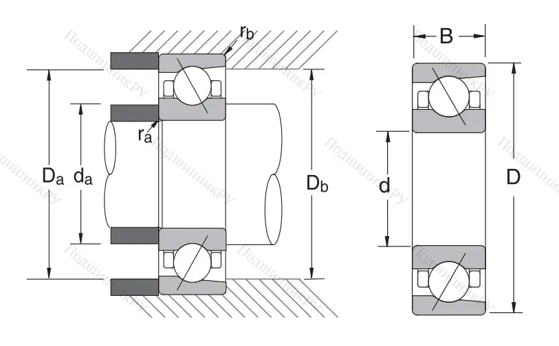 Сверхточный подшипник 7012 CTRDULP 3