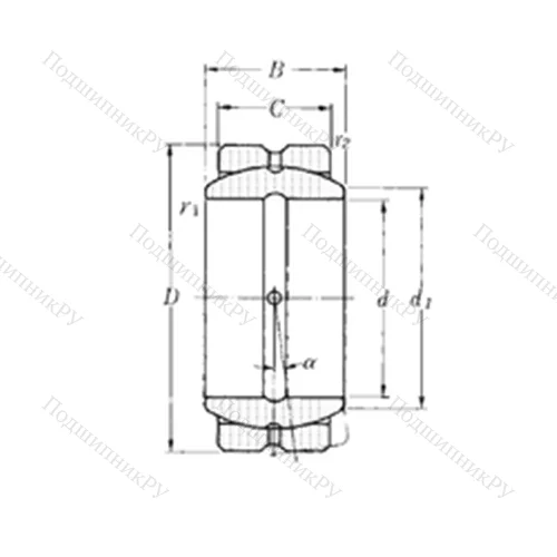 Подшипник скольжения сферический SA 2-24B от производителя  NTN