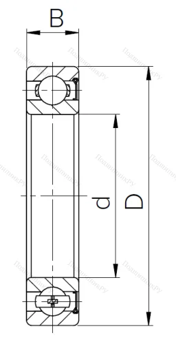 Шариковый однорядный подшипник 60102 (6002 ZT) в Оренбурге