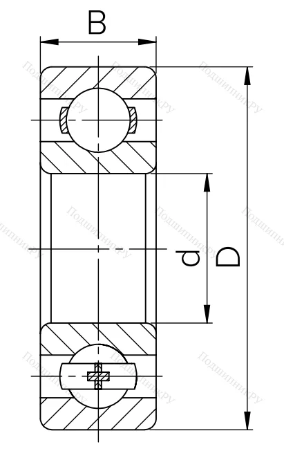 Шариковый однорядный подшипник 180308 T (6308 2RST) в Оренбурге