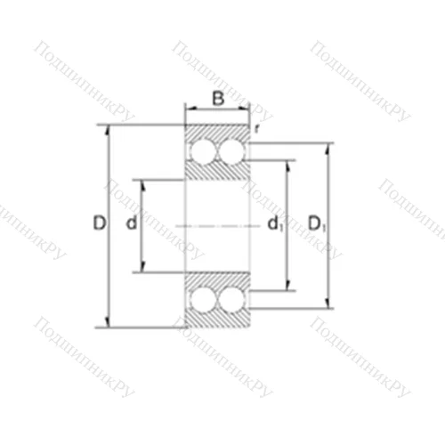 Подшипник шариковый радиально-упорный 3306
