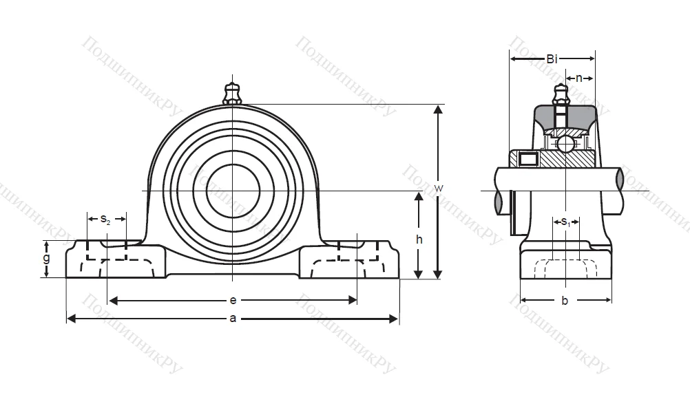 Подшипниковый узел UCP 305 (ASAHI)