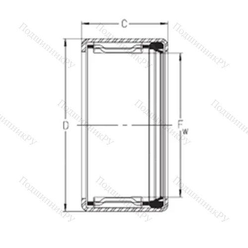 Подшипник игольчатый радиальный SCE 2422P