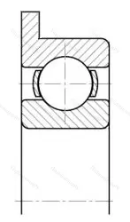 Подшипник  1840000 размер 10x15x3 от производителя  ГПЗ-10