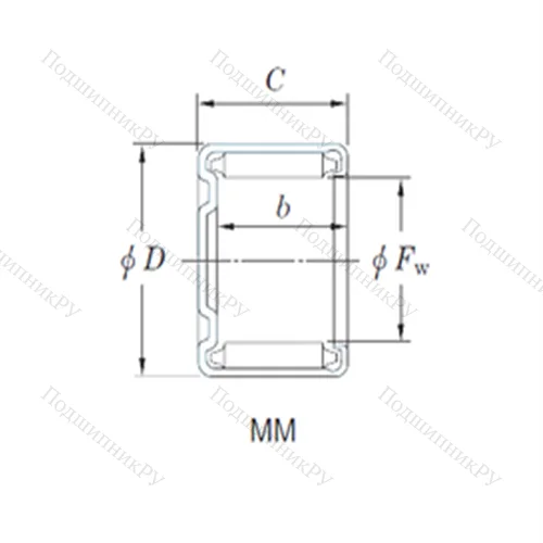 Подшипник игольчатый радиальный 40MM 4720