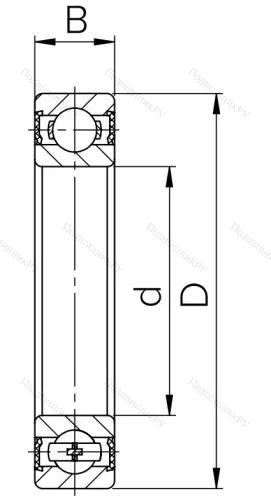 Шариковый однорядный подшипник 76-180306 (6306 2RSC 3V 2) в Оренбурге