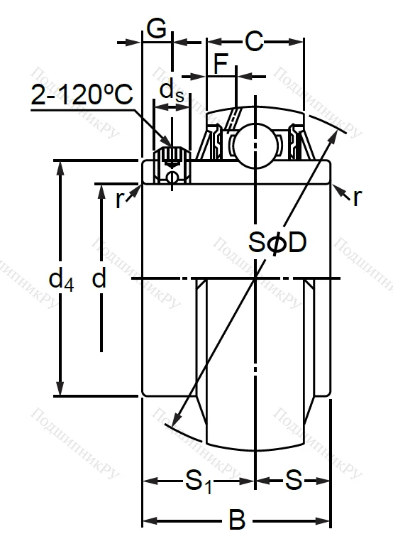Корпусный подшипник MUC 211 в Оренбурге