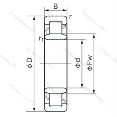 Подшипник роликовый радиальный NU 1080