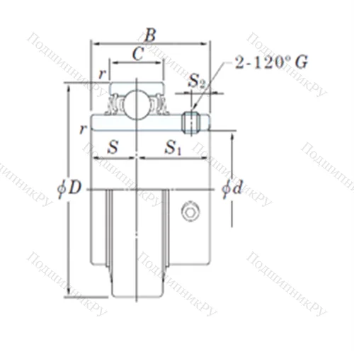 Подшипник шариковый радиальный RB 207-22