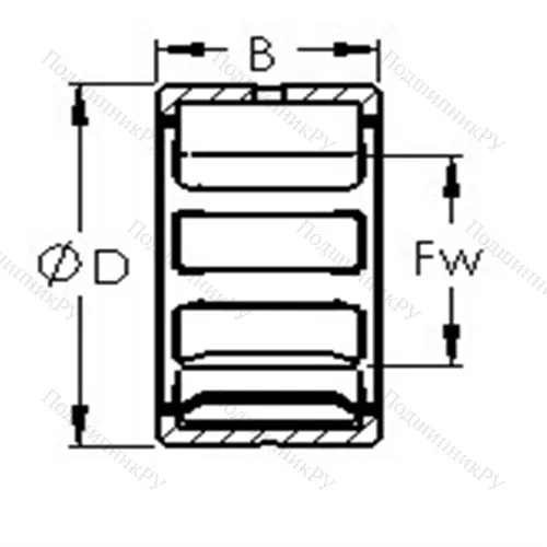 Подшипники игольчатые, прецизионные, метрическая серия RNA 4911 от производителя  AST Подшипники игольчатые, прецизионные, метрическая серия RNA 4911 от производителя  AST