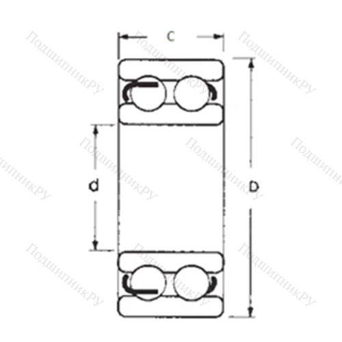 Подшипник шариковый радиальный 4305ZZ