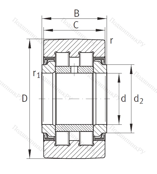 Подшипник PWTR 25 2RS XL