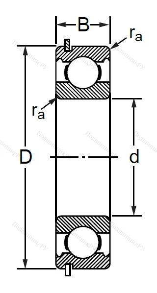 Шариковый однорядный подшипник 50312 (6312 NR) в Оренбурге