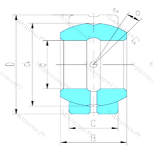 Подшипник скольжения сферический GEZ 63ES-2RS от производителя  LS