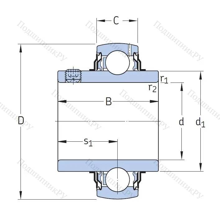 Корпусный подшипник YAR 208-2F в Оренбурге