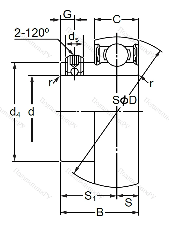 Корпусный подшипник SB 207 (AS 207 D 1) в Оренбурге