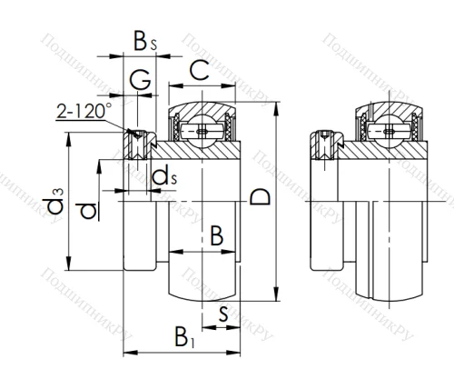 Корпусный подшипник SA 206 (AEL 206) 82HP15FIJB в Оренбурге