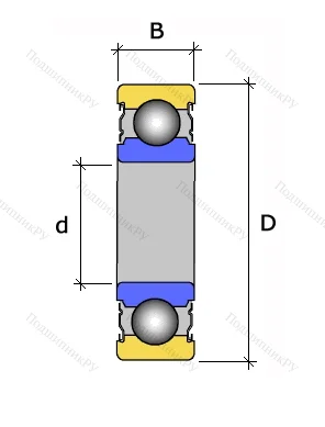 Однорядный шариковый подшипник 6004 HVZZ от производителя  SNR Однорядный шариковый подшипник 6004 HVZZ от производителя  SNR
