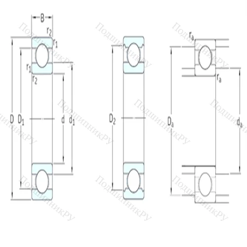 Подшипник шариковый радиальный 16008 от производителя  SKF Подшипник шариковый радиальный 16008 от производителя  SKF