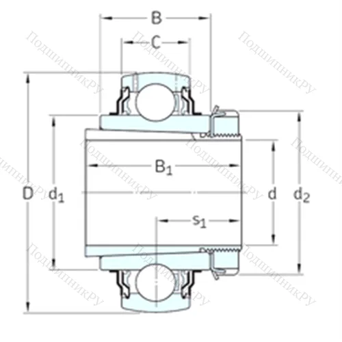 Подшипник шариковый радиальный YSA 213-2FK+HS 2313 от производителя  SKF
