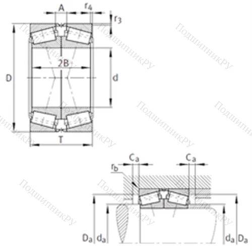 Подшипник роликовый радиально-упорный спаренный 31320-X-N 11CA-A 120-160