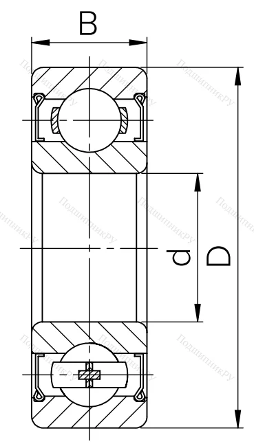 Шариковый однорядный подшипник 80105 (6005 ZZ) в Оренбурге