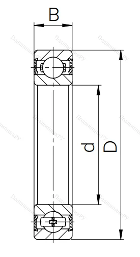 Шариковый однорядный подшипник 180316 (6316 2RS) в Оренбурге