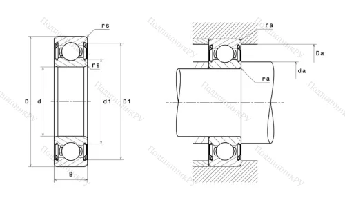 Высокотемпературный  подшипник 6206 FT 150ZZ от производителя  SNR