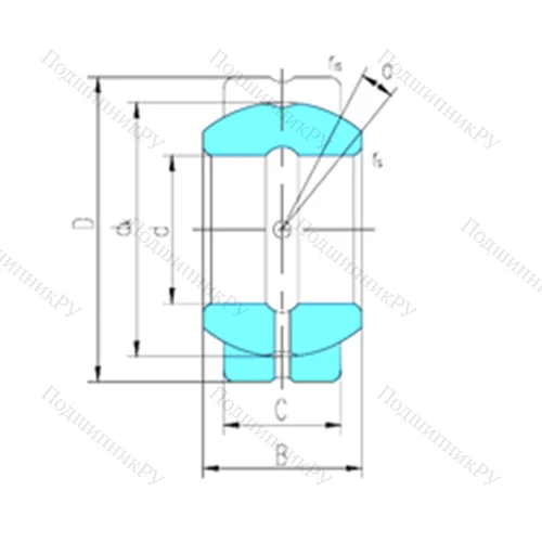Подшипник скольжения сферический GEGZ 101ES-2RS от производителя  LS