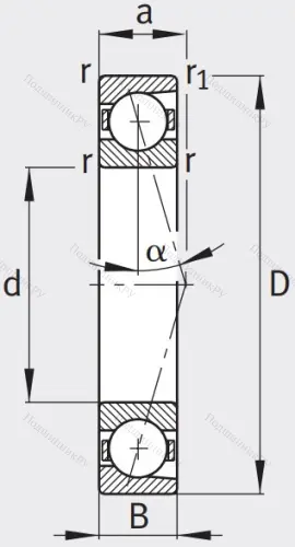 Сверхточный подшипник B 7012 CTP 4SUL от производителя  FAG