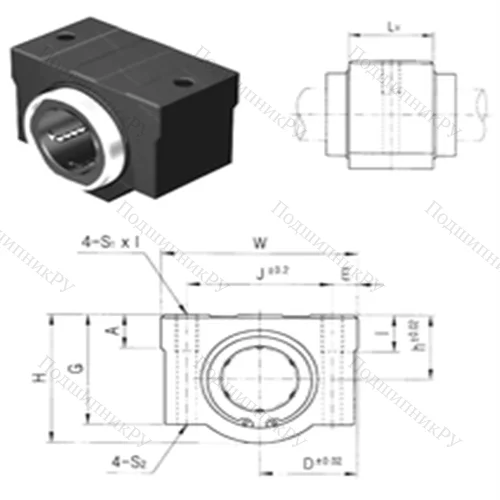 Подшипник шариковый линейный SCE 8V-B