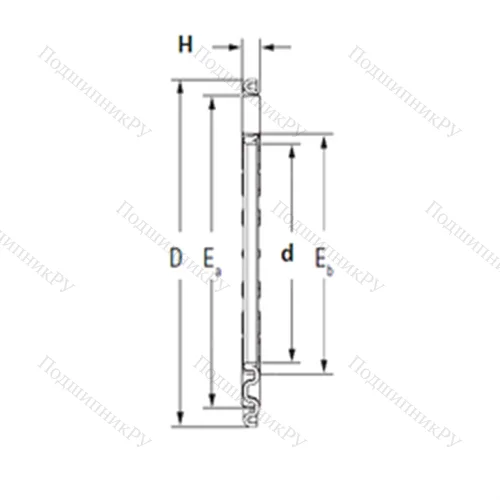 Подшипник игольчатый упорный TV 1023