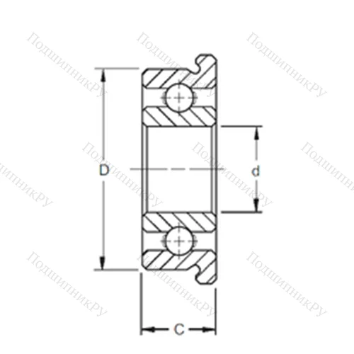 Подшипник шариковый радиальный SF 696A