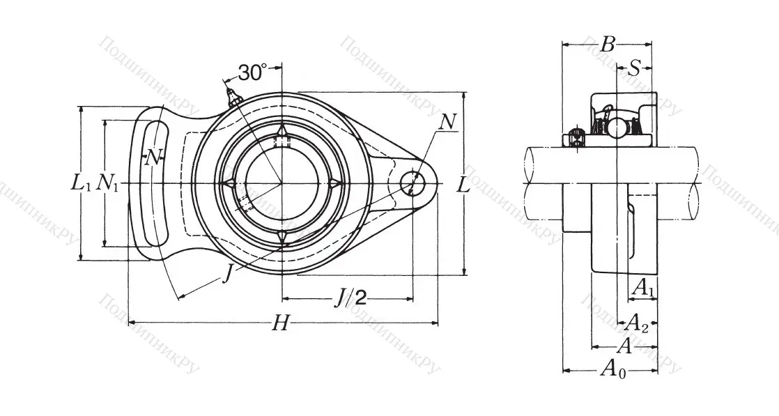 Подшипниковый узел UCFA 209 NSK